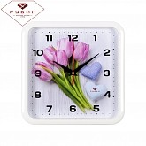 Часы настенные  "Тюльпаны и сердца""Рубин" 2223-329 (5)
