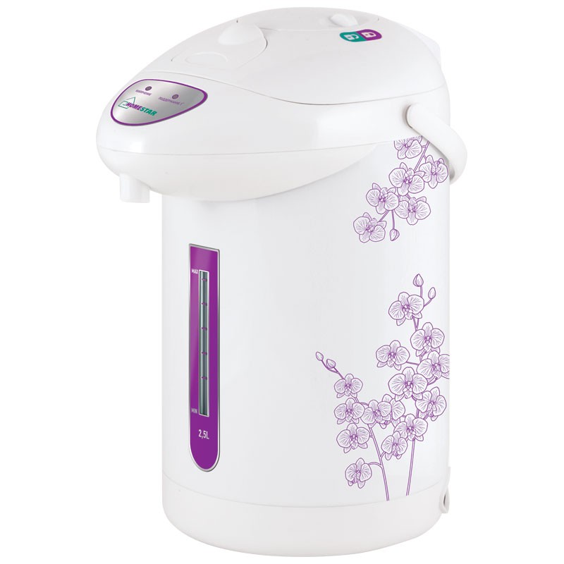 Термопот HOMESTAR HS-5001 (2,5л), рисунок, фиолетовые цветы 000650
