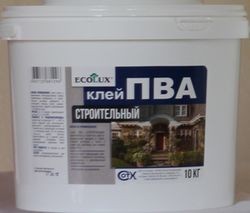 Клей ПВА Эколюкс строительный 1,0кг(12)